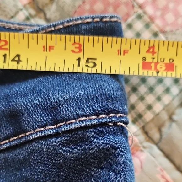 Wax Jean-Butt,I Love You-  Distressed Blue Jeans - Picture 8 of 10